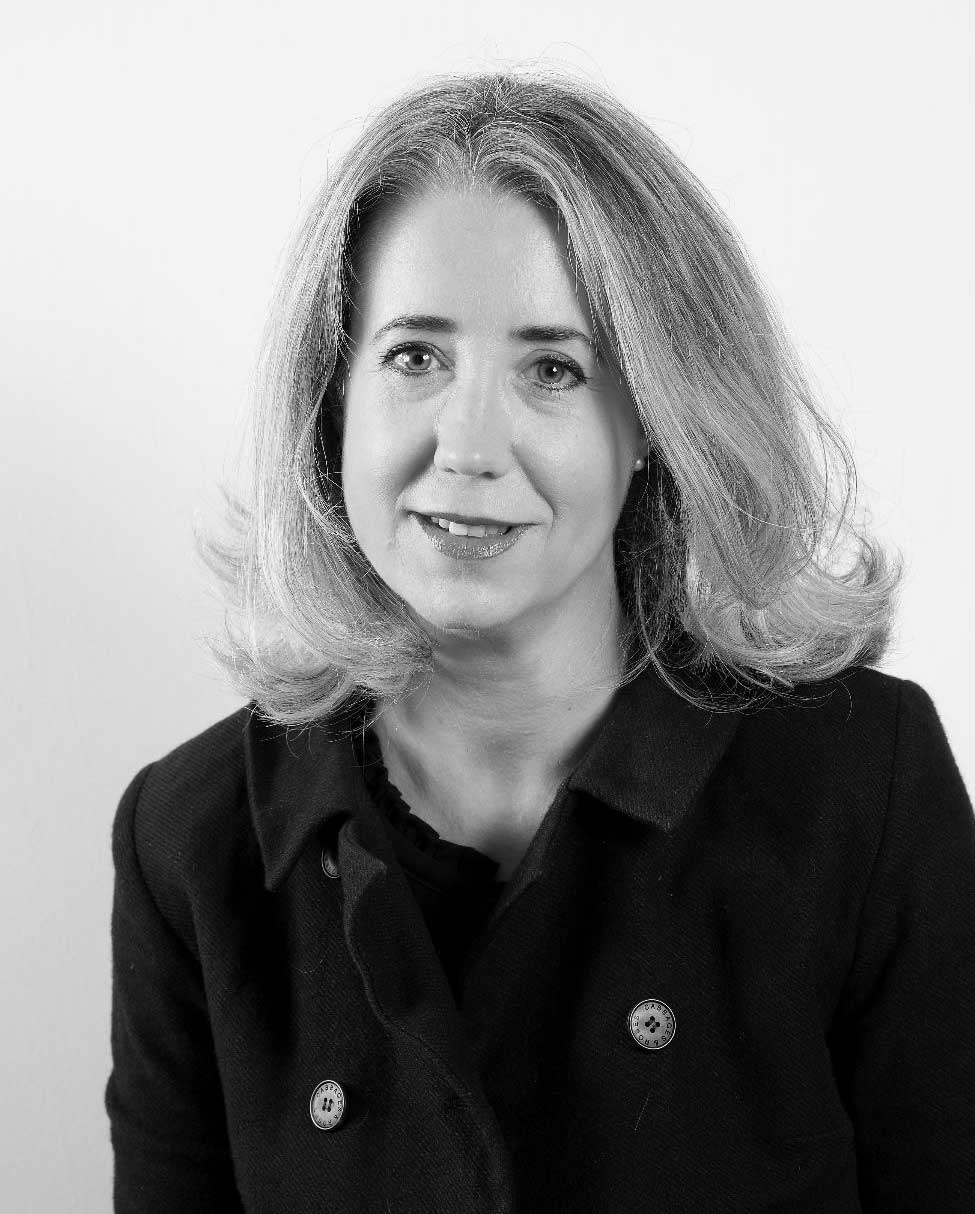 portait de Lucy Hoffmann en noir et blanc